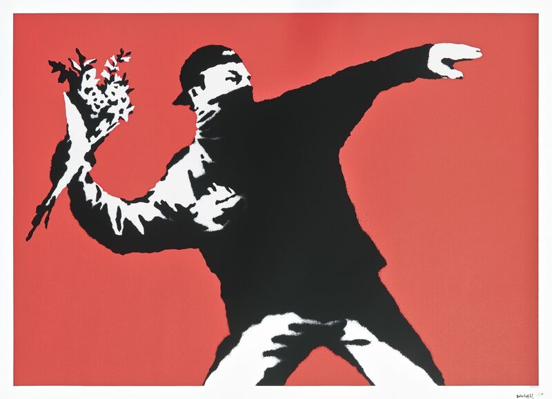 Banksy, ‘Love Is In The Air (Flower Thrower)’, 2003, Print, Screenprint in colours on wove paper, Tate Ward Auctions