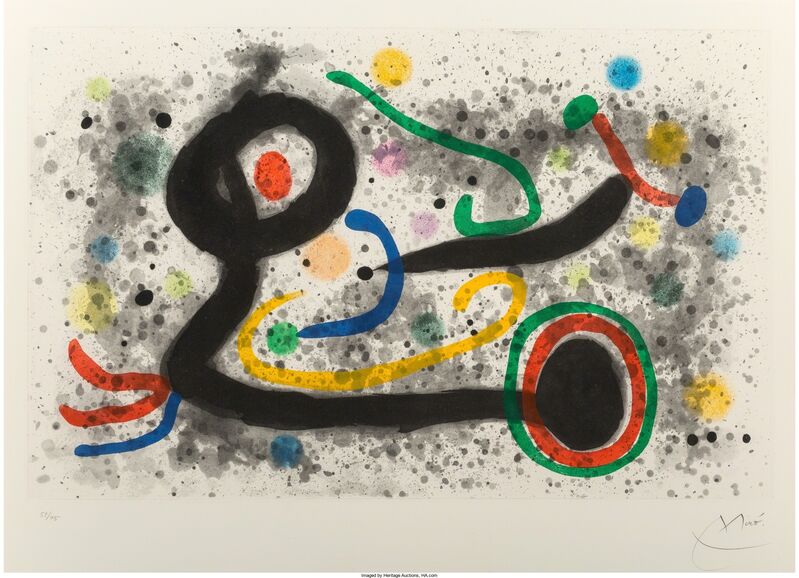 Joan Miró, ‘Sous la grêle’, 1969, Print, Aquatint in colors on Chiffon de Maneure paper, Heritage Auctions