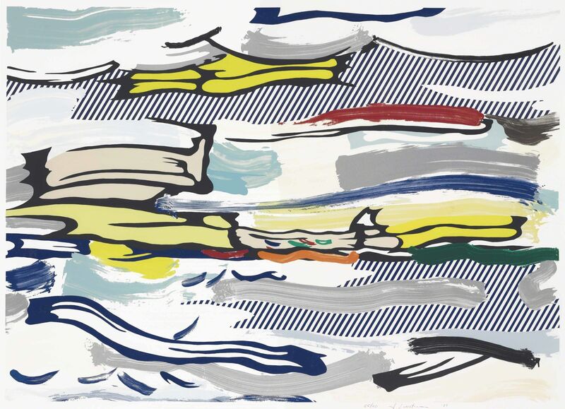 Roy Lichtenstein, ‘Seascape, from Landscape Series’, 1985, Print, Lithograph, woodcut and screenprint in colors, on Arches 88 paper, Christie's