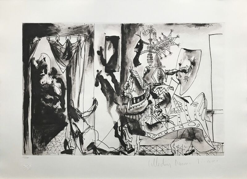 Pablo Picasso, ‘CHEVALIER EN ARMURE, PAGE ET FEMME NUE’, 1979-1982, Reproduction, LITHOGRAPH ON ARCHES PAPER, Gallery Art