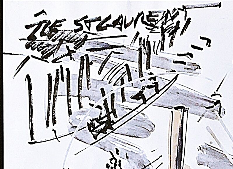 Mark di Suvero, ‘Project for Sculpture in Chalon-sur-Saône’, 1992, Drawing, Collage or other Work on Paper, Marker, Watercolor and Ink Wash on Paper. Hand Signed. Dated. Annotated. Framed., Alpha 137 Gallery