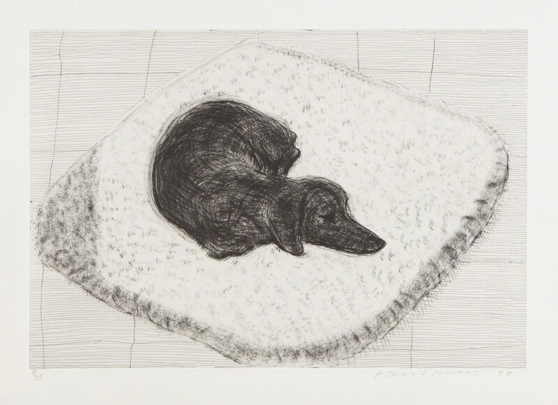 David Hockney, ‘Dog Etching No. 12, from Dog Wall’, 1998, Print, Etching, on somerset paper, with full margins, Phillips