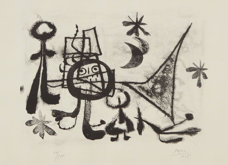 Joan Miró, ‘Album 13: plate VIII’, 1948, Print, Lithograph, on watermarked Marais paper, with full margins, Phillips