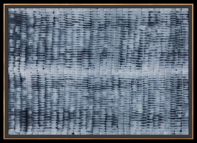 Cathy Abraham, ‘Overlapping Ghosts of White’, 2021, Painting, Oil on Fabriano black paper, THEFOURTH