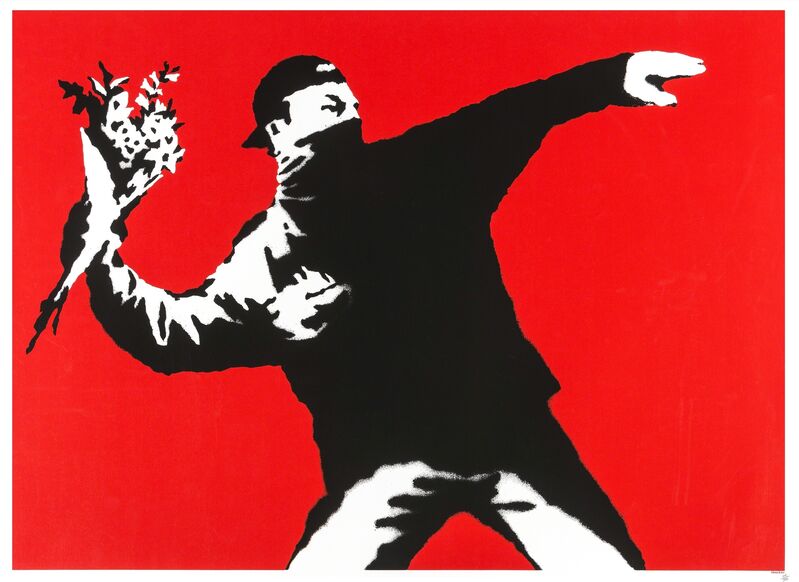 Banksy, ‘Love is in the Air (Flower Thrower)’, 2003, Print, Screenprint in colours, on wove paper, Forum Auctions