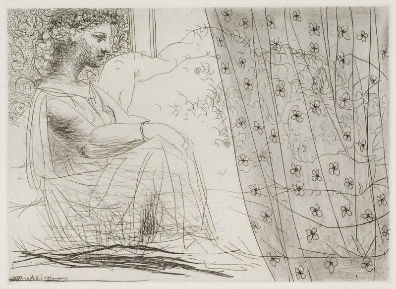 Pablo Picasso, ‘Minotaure Endormi Contemple par une Femme’, 1933, Print, Etching on paper, Odon Wagner Gallery