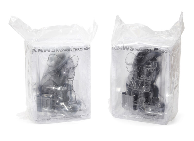 KAWS, ‘Passing Through (Black & Grey)’, 2018, Sculpture, Two painted vinyl multiples, Roseberys