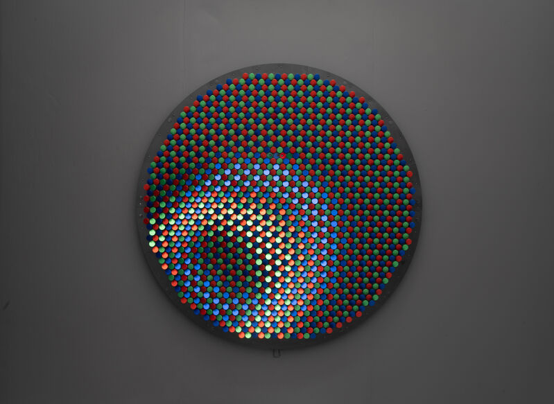 Daniel Rozin, ‘RGB Peg Mirror’, 2019, Installation, Anodized aluminum knobs, motors, 3D camera, control electronics, computer, custom software, bitforms gallery