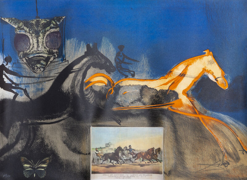 Salvador Dalí, ‘American Trotting Horses No. 2’, 1971, Print, Lithograph and collage, RoGallery