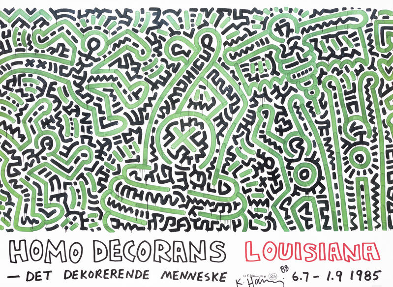 Keith Haring, ‘Homo Decorans’, 1985, Print, Offset lithograph in colours, Tate Ward Auctions