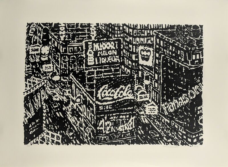 Yvonne Jacquette, ‘42nd Street’, 1987, Print, Linocut, Capsule Gallery Auction