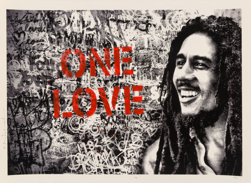 Mr. Brainwash, ‘Happy Birthday Bob Marley-One Love (Red)’, 2019, Print, Screenprint in colors on wove paper, Heritage Auctions