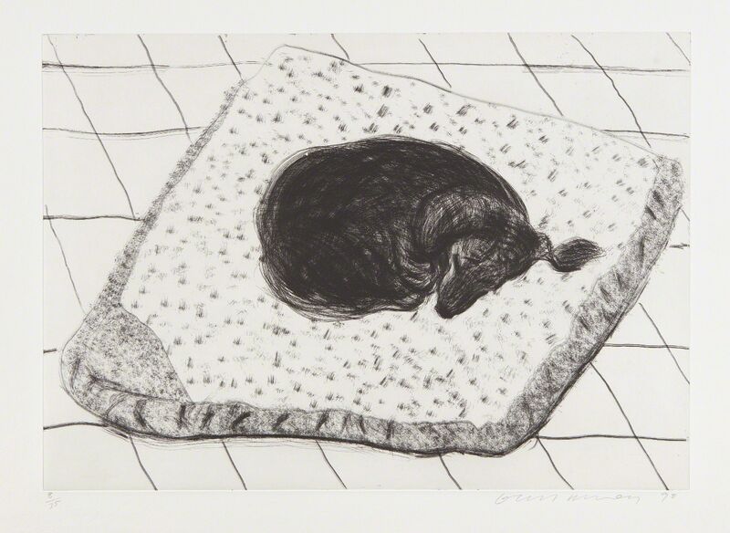 David Hockney, ‘Dog Etching No. 15, from Dog Wall’, 1998, Print, Etching, on Somerset paper, with full margins, Phillips