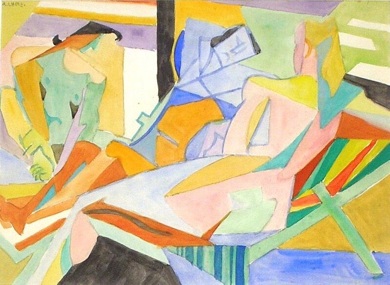 André Lhote, ‘La Plage’, 1957, Painting, Watercolour, Nicholas Gallery