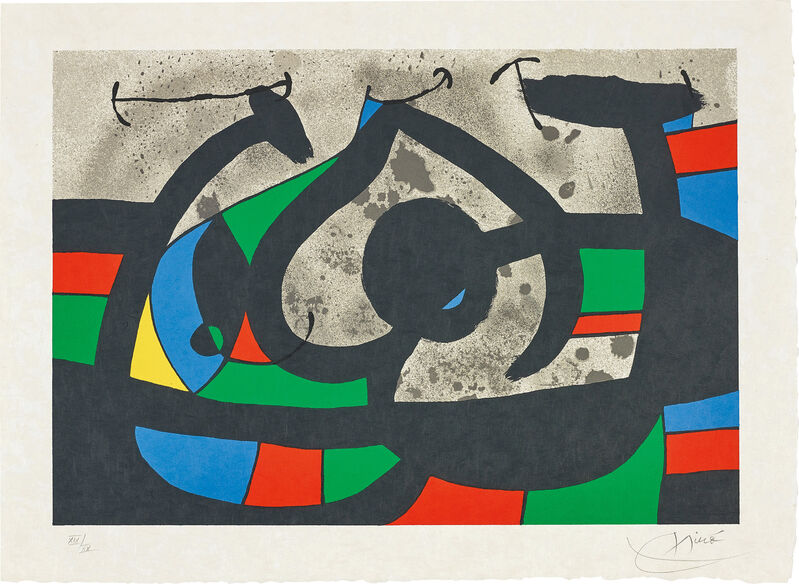 Joan Miró, ‘Le Lézard aux plumes d’or (The Lizard with Golden Feathers): one plate’, 1971, Print, Lithograph in colours, on Japon Kochi paper, with full margins., Phillips