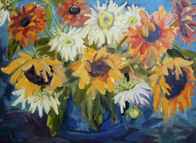 Ellen Liman, ‘Flowers 9’, 2005, Painting, Oil on canvas, The Palm Beach Art Collection