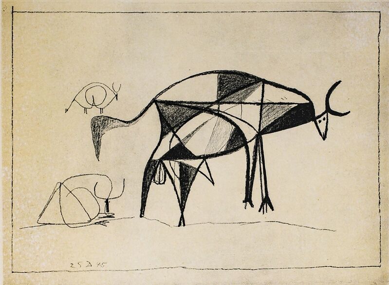 Pablo Picasso, ‘Taureau De Profil (Bull Profile), 1949 Limited edition Lithogrph by Pablo Picasso’, 1949, Reproduction, Lithograph, Globe Photos