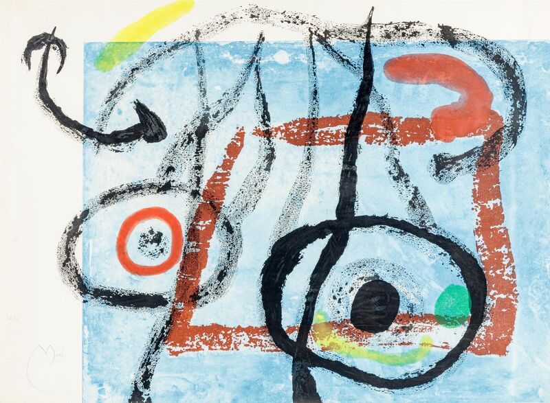 Joan Miró, ‘L'oiseau de nuit’, 1962, Print, Color lithograph on Rives BFK paper, Hindman