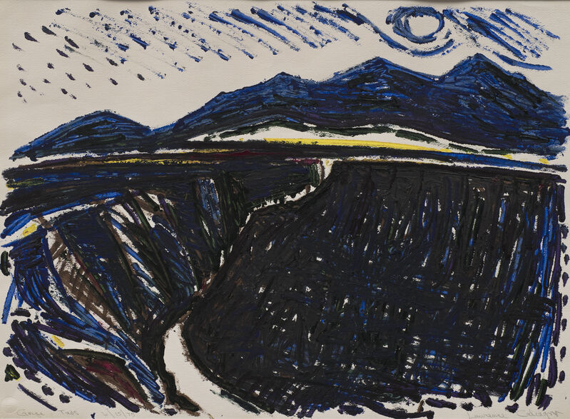 Lawrence Calcagno, ‘Gorge Taos’, 1975, Drawing, Collage or other Work on Paper, Acrylic on paper, 203 Fine Art