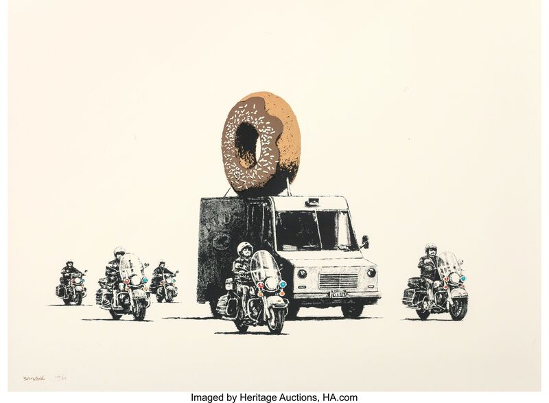 Banksy, ‘Donuts (Chocolate)’, 2009, Print, Screenprint in colors on Arches paper, Heritage Auctions