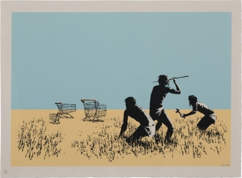 Banksy, ‘Trolley Hunters’, 2007, Print, Screen-print in colors on wove paper, MoonStar Fine Arts Advisors