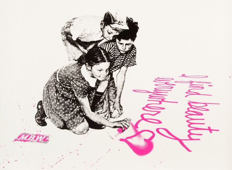 Mr. Brainwash, ‘I Find Beauty Everywhere (Pink)’, 2010, Print, Screenprint in colors with hand embellishments on Archival Art paper, Heritage Auctions
