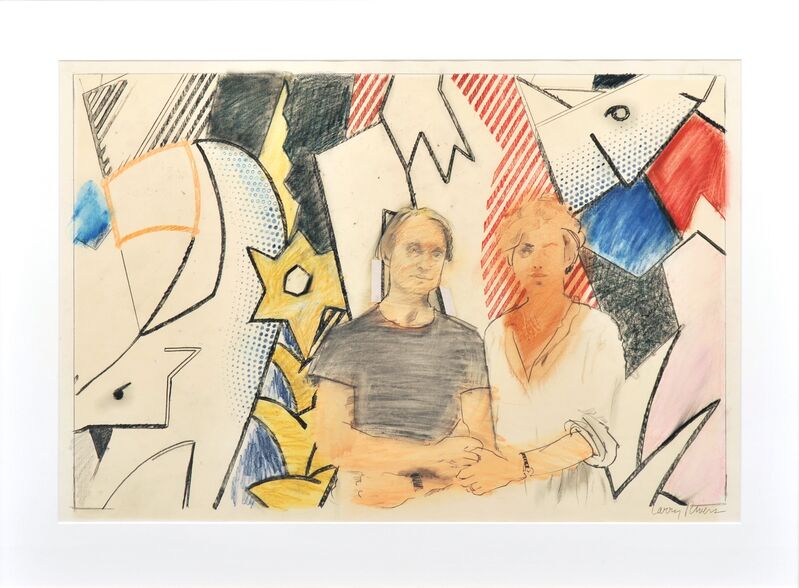 Larry Rivers, ‘Roy and Dorothy Lichtenstein’, 1981, Drawing, Collage or other Work on Paper, Graphite, prismacolor und oil on paper, Galerie Ernst Hilger 