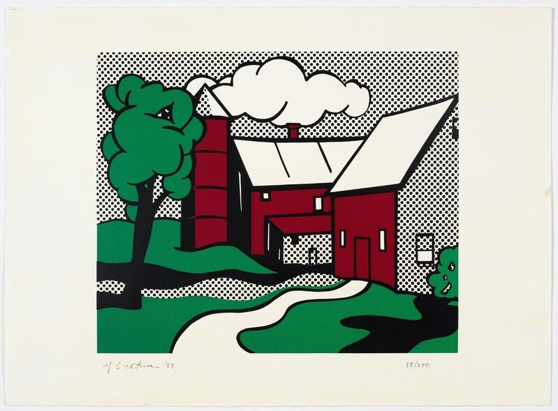 Roy Lichtenstein, ‘Red Barn’, 1969, Print, Colour screenprint, Koller Auctions
