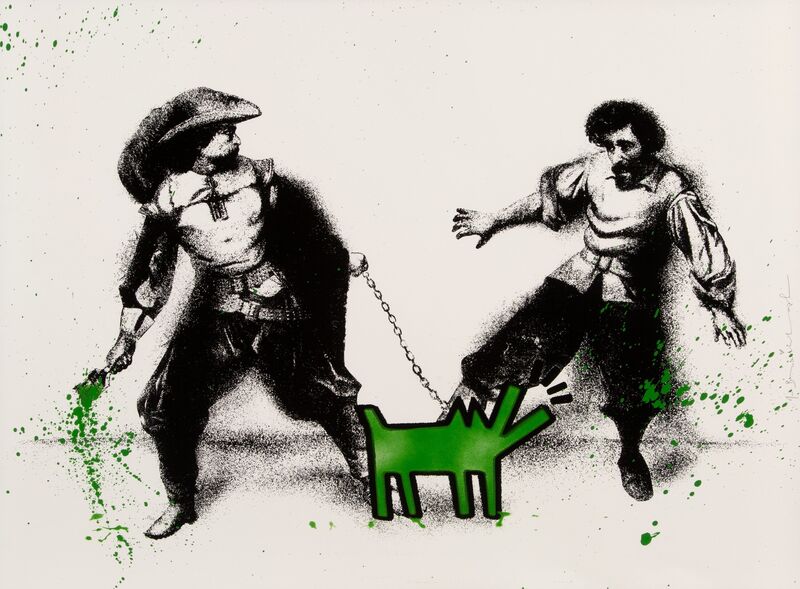 Mr. Brainwash, ‘Watch Out! (Green)’, 2019, Print, Screenprint in colors with hand finished spray paint and stencil on wove paper, Heritage Auctions