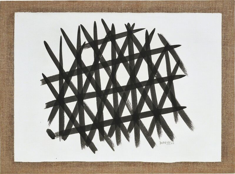 Piero Dorazio, ‘Reticolo’, 1964, Drawing, Collage or other Work on Paper, Tempera on paper laid on burlap, Phillips