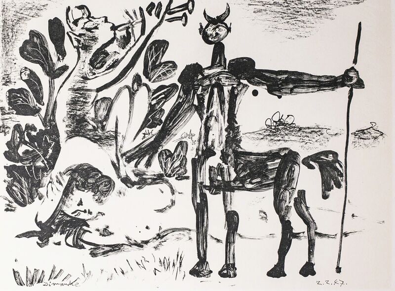 Pablo Picasso, ‘Centaure Et Bacchante Avec Un Faune, 1949 Limited edition Lithogrph by Pablo Picasso’, 1949, Print, Lithograph, Globe Photos