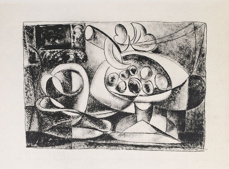 Pablo Picasso, ‘Nature Morte Au Compotier (Still Life At The Fruit Bowl), 1949 Limited edition Lithograph by Pablo Picasso’, 1949, Reproduction, Lithograph, Globe Photos