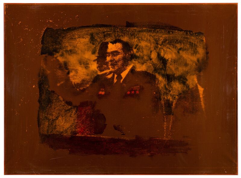 Mario Schifano, ‘Untitled (Breznev)’, 1973-78, Mixed Media, Enamel on canvas emulsified and perspex, Il Ponte
