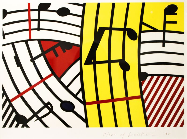 Roy Lichtenstein, ‘Musical Notes (Composition IV)’, 1995, Print, Color silkscreen, Fine Art Auctions Miami