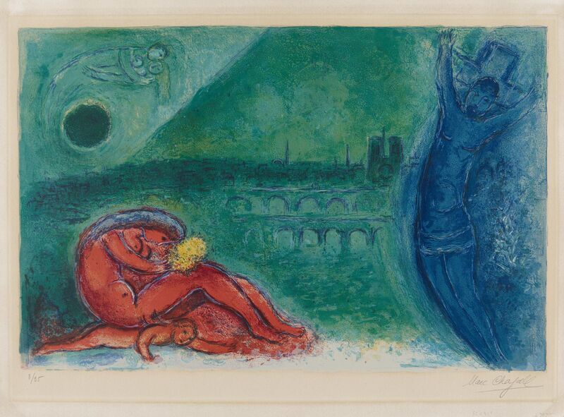 Marc Chagall, ‘Quai de la Tournelle’, 1960, Print, Colour lithograph on Arches (watermark), Van Ham