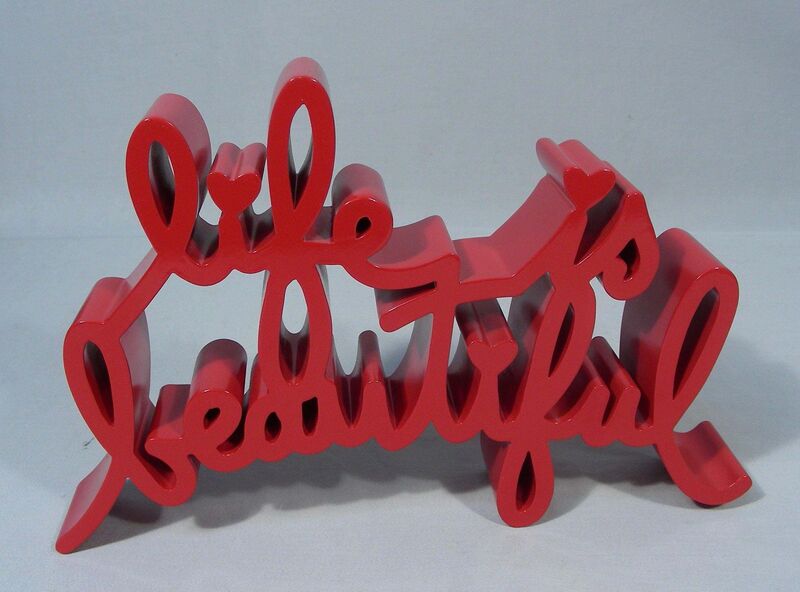 Mr. Brainwash, ‘Life is Beautiful (Matte Red)’, 2020, Sculpture, Enameled Cast Resin Sculpture (Red), DANE FINE ART