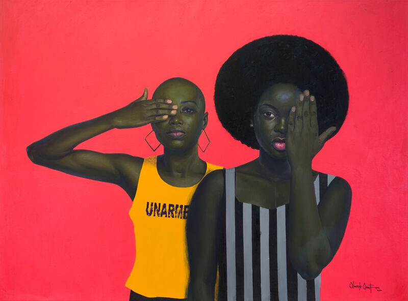 Oluwole Omofemi, ‘Unarmed ’, 2020, Painting, Oil and acrylic on canvas, Out of Africa Gallery