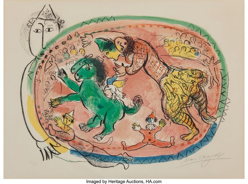 Marc Chagall, ‘Le Cercle rouge’, 1966, Print, Lithograph in colors on Arches paper, Heritage Auctions