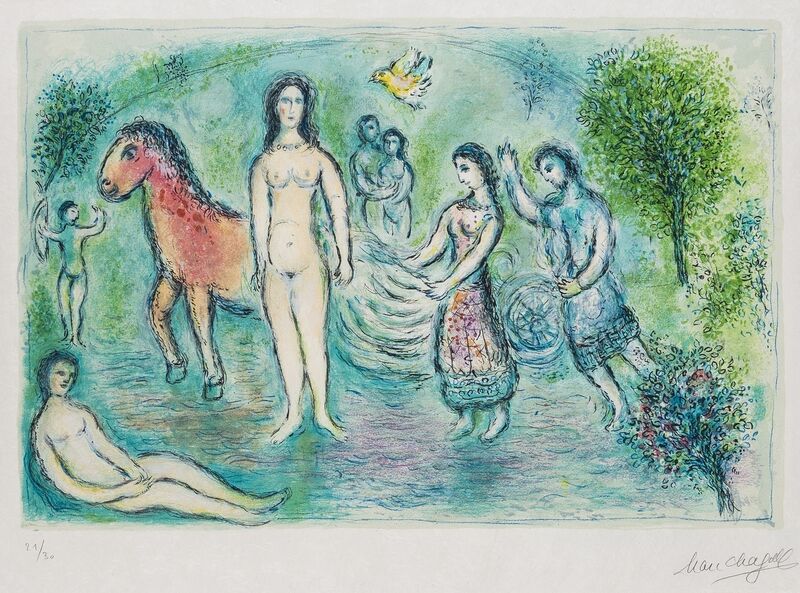 Marc Chagall, ‘Ulysse Devant Nausicaa (Mourlot 767)’, C.1960, Print, Lithograph printed in colours, Forum Auctions