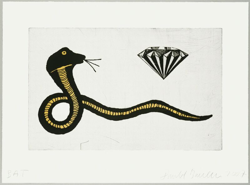 Donald Baechler, ‘Diamond Snake by Donald Baechler’, 2007, Print, Photogravure on 300gsm Somerset paper, Lot 180 Gallery
