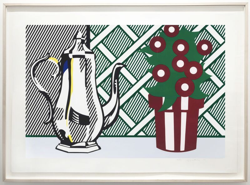 Roy Lichtenstein, ‘Still Life with Pitcher and Flowers’, 1974, Print, Lithograph and screenprint in colors, on Rives BFK paper, Leslie Feely