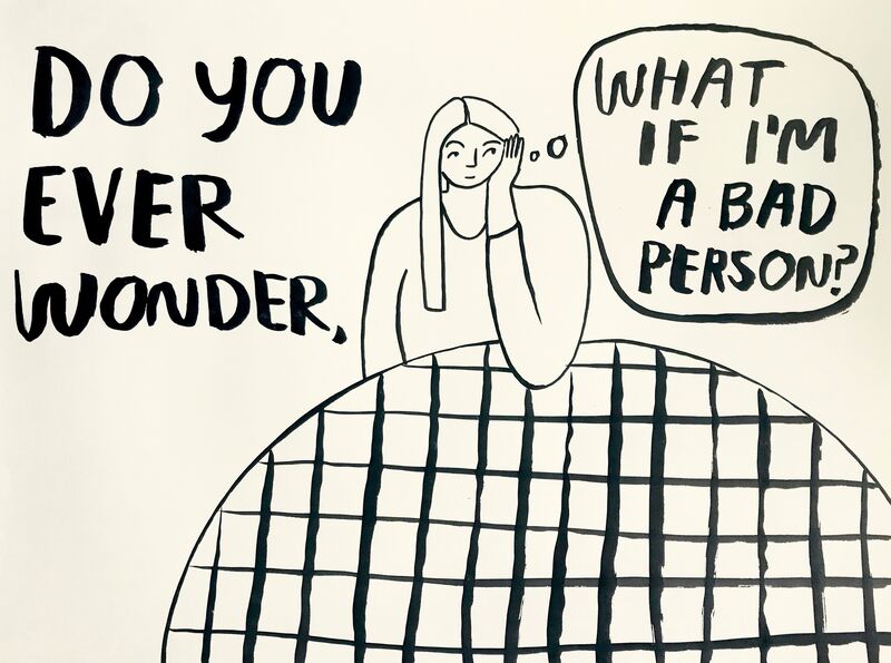 Carissa Potter, ‘What if I am a bad person?’, 2019, Drawing, Collage or other Work on Paper, Sumi Ink on Paper, Eleanor Harwood Gallery