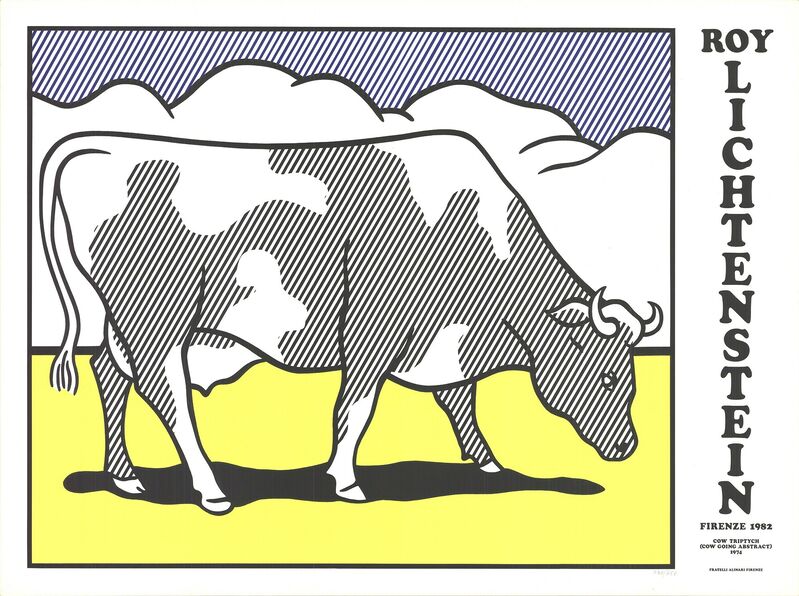 Roy Lichtenstein, ‘Cow Going Abstract Triptych’, 1982, Ephemera or Merchandise, Serigraph, ArtWise
