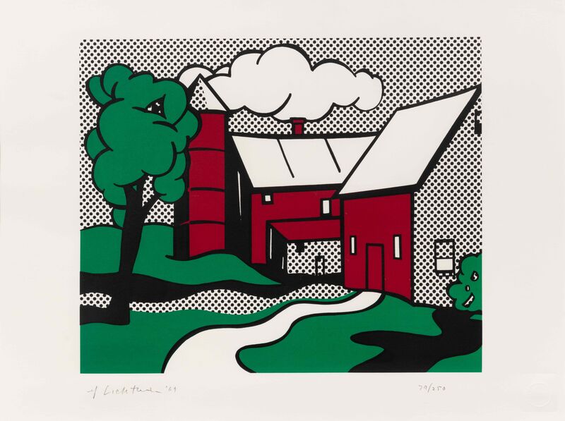 Roy Lichtenstein, ‘Red Barn’, 1969, Print, Screenprint, Hindman