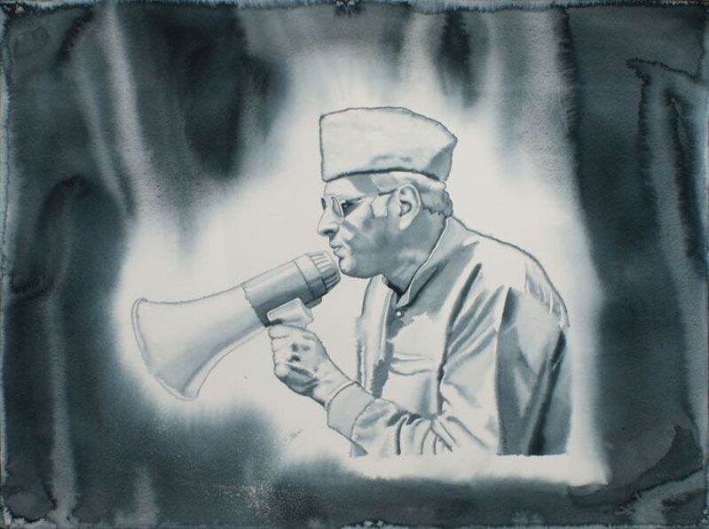 T.V. Santhosh, ‘Untitled 2 (Politician)’, 2010, Drawing, Collage or other Work on Paper, Watercolor on paper, Aicon Gallery