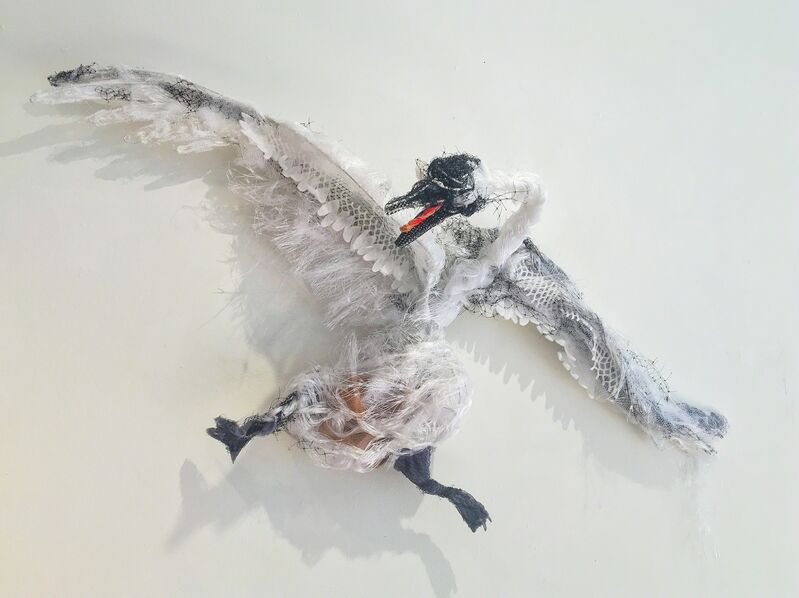 Christy Rupp, ‘The Threatened Swan aft Jan Asselijn 1650’, 2017, Sculpture, Welded steel, plastic filament, Cross Contemporary Partners