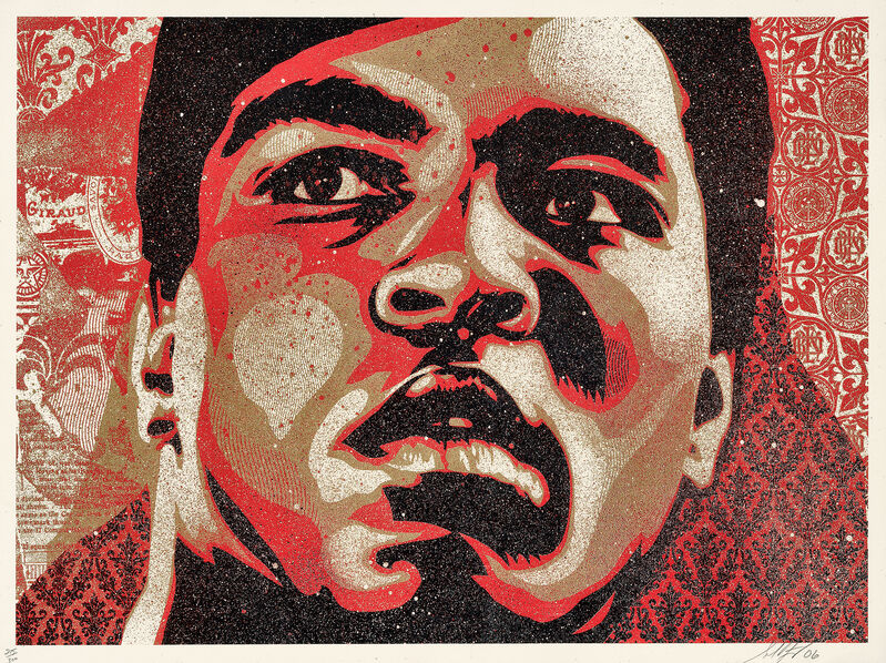 Shepard Fairey, ‘Muhammad Ali’, 2006, Print, Screen print in colours on speckle tone paper, Tate Ward Auctions