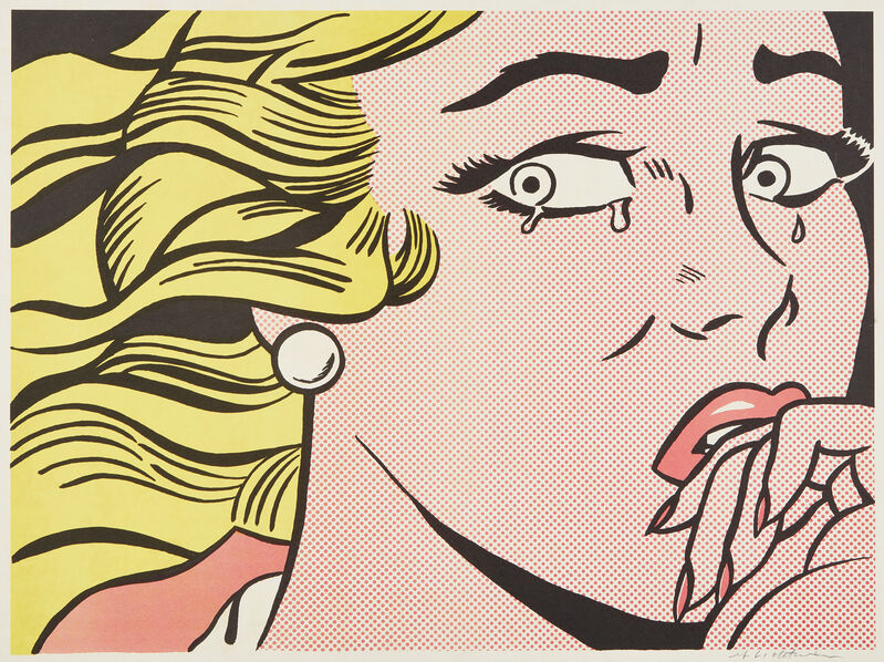 Roy Lichtenstein, ‘Crying Girl’, 1963, Print, Offset lithograph in colors, on light-weight wove paper, laid down to board, with full margins., Phillips