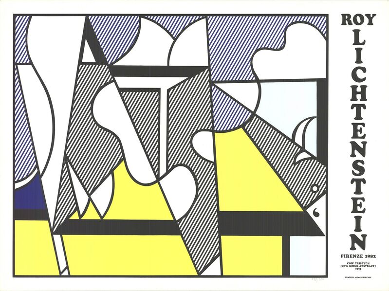 Roy Lichtenstein, ‘Cow Going Abstract Triptych’, 1982, Ephemera or Merchandise, Serigraph, ArtWise