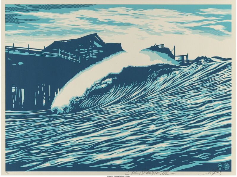 Shepard Fairey, ‘P.O.P Wave (Blue)’, 2016, Print, Screenprint in colors, Heritage Auctions